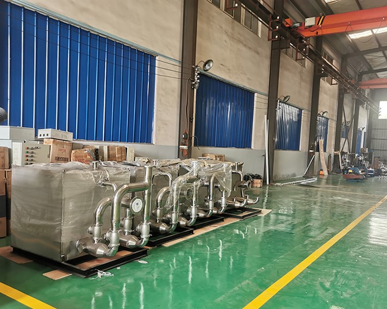 Integrated equipment workshop for basement sewage lifting